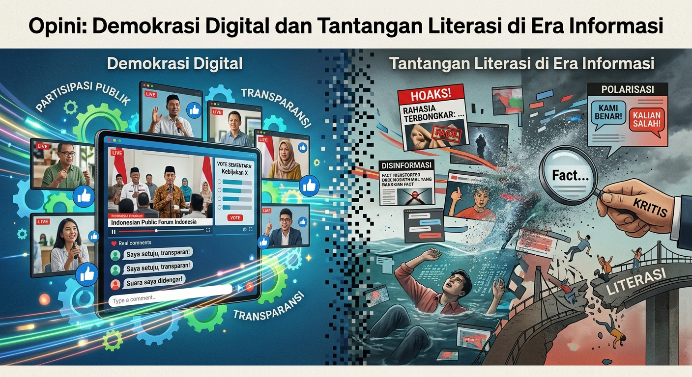 Opini: Demokrasi Digital dan Tantangan Literasi di Era Informasi